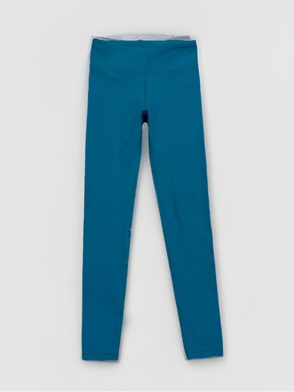 Athleta Girl High Rise Powervita Chit Chat Legging Teal Size M 8/10  Full Length